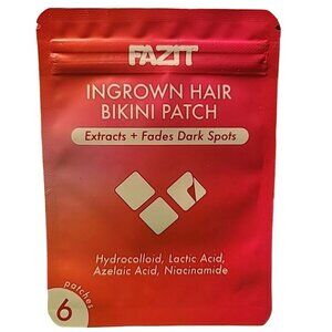 Fazit Ingrown Hair Bikini Patch 6 Count Hydrocolloid Lactic Acid Azelaic Acid